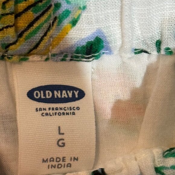 Old Navy Women's Floral Off-Shoulder Blouse Size L 100% Cotton Made In India - Picture 2 of 12